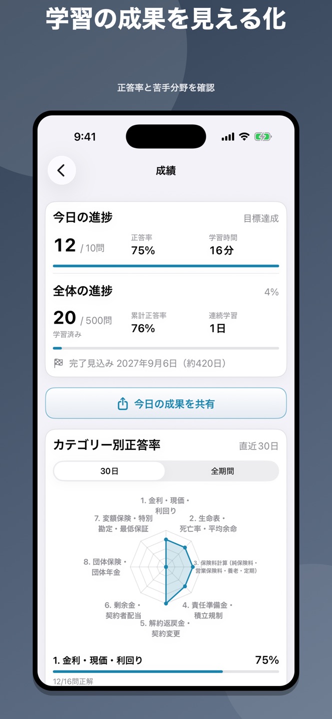 生命保険計理 問題集のスクリーンショット 6