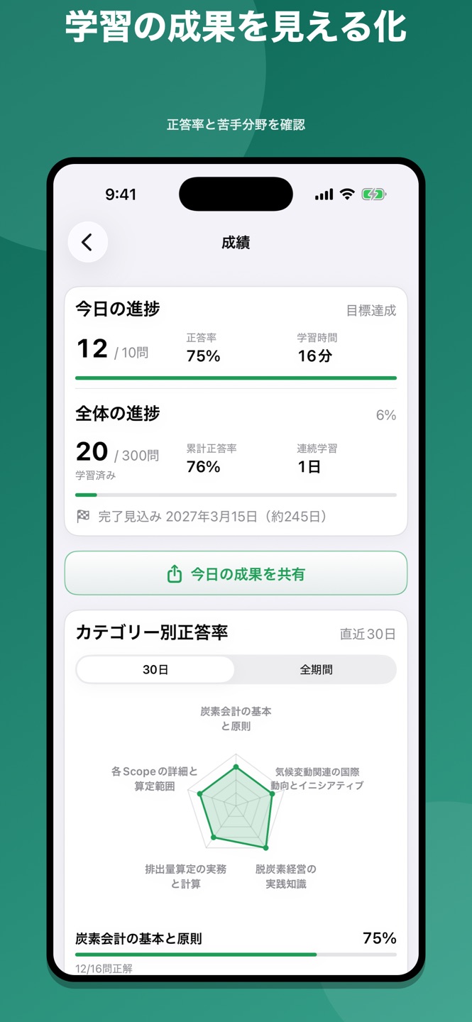 炭素会計アドバイザー3級 問題集のスクリーンショット 6