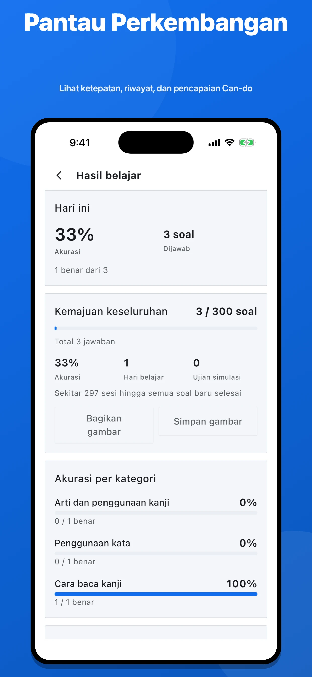 Tangkapan layar Persiapan Ujian JFT-Basic 6